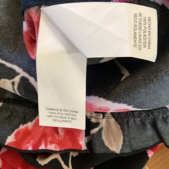 Kate Spade New York‎ Dress Size 00 Hazy Rose Black Floral Print 3/4 Sleeve - Picture 9 of 9